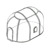 Prefab Bubble Dome House Oval For Accommodation